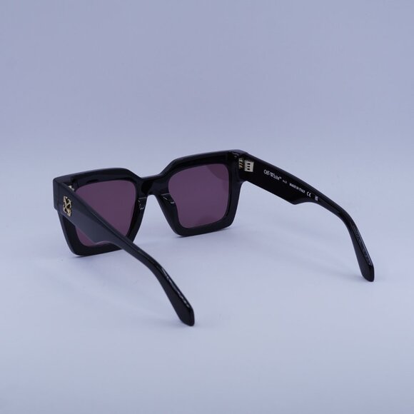 Off-White OERI13I JACKSON 1028 Sunglasses Black Square Frame, Burgundy Lenses - Picture 6 of 10